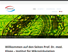 Tablet Screenshot of institute-microcirculation.com